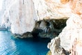 The stairway leading to the Neptune`s Grotto, in Capo Caccia cliffs, near Alghero, in Sardinia, Italy Royalty Free Stock Photo