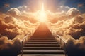 Stairway leading up to sky. Stairway to heaven. Royalty Free Stock Photo