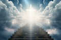 Stairway leading up to sky. Stairway to heaven. Royalty Free Stock Photo