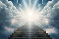 Stairway leading up to sky. Stairway to heaven. Royalty Free Stock Photo