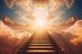 Stairway leading up to sky. Stairway to heaven. Royalty Free Stock Photo