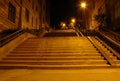 Stairway in the light of street lamps Royalty Free Stock Photo