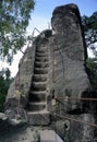 Stairway made out of rock in Czech republic