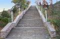 Stairway on the Mitridat mountain in Kerch Royalty Free Stock Photo