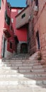 Stairway in narrow alley street in the City of Rovinj