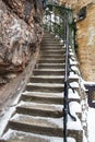 Stairway in old castle Royalty Free Stock Photo
