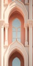 Minimal Baroque Architecture: Pink Facade With Arches And Windows