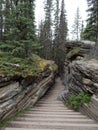 Stairway in rock walls Royalty Free Stock Photo