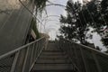 Stairway with the rustic and green building concept.