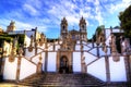 Stairway of Sanctuary of Bom Jesus Do Monte in Tenoes, Braga, Portugal Royalty Free Stock Photo