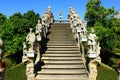 Stairway with statues of portuguese kings, Castelo Branco, Portugal