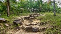 Stairway of stones on a hill