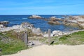 Stairway to Asilomar State beach in Pacific Grove, California Royalty Free Stock Photo