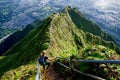 Stairway to Heaven Haiku Stairs Oahu, Hawaii Royalty Free Stock Photo