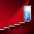 Stairway to Heaven - Red Room Royalty Free Stock Photo