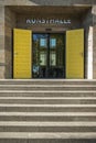 Stairway to the Kunsthalle with yellow doors, building used to b Royalty Free Stock Photo