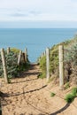 Stairway to ocean beach in San Francisco Royalty Free Stock Photo