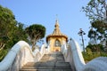 Stairway to Phra Maha Mondop Phutthabat temple on the hill of Wat Yansangwararam Temple.