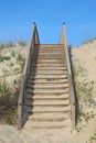 Stairway to a public beach access vertical Royalty Free Stock Photo