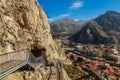 Stairway to Rock Tombs of the kings of Pontus in Amasya, Turkey