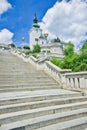 The stairway to Roman-Catholic parish church of St. Andrew in Ruzomberok