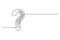 Stairway to solution continuous line drawing of question mark with steps isolated Royalty Free Stock Photo