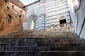 Stairway Up to Cathedral of Siena Royalty Free Stock Photo