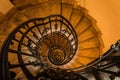 Stairways going up to the top of the dome of Basilica in Budapest