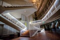 Stairways in a modern concert hall in Latvia