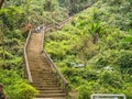 Stairways to Tham Chang cave Vangvieng City Laos.