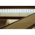 Stairways and windows angles lines shadows and spaces of the interior architecture of the Albuquerque Convention Center Royalty Free Stock Photo