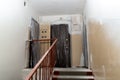 stairwell of an apartment building during repair