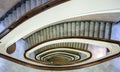 Stairwell building, oval staircase inside building Royalty Free Stock Photo