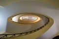 Stairwell building, oval staircase inside building. Royalty Free Stock Photo