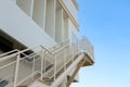 Stairwell for emergency or fire exit outside the building Royalty Free Stock Photo