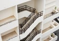 Stairwell fire escape outdoor building. Royalty Free Stock Photo