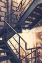 Stairwell in a modern building for emergency exit Royalty Free Stock Photo