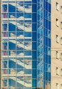 Staircase with Glass Facade in an Office Building Royalty Free Stock Photo