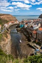 STAITHES, NORTH YORKSHIRE/UK - AUGUST 21 : High angle view of St Royalty Free Stock Photo