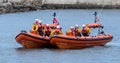 STAITHES, NORTH YORKSHIRE/UK - AUGUST 21 : RNLI lifeboat display