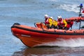 STAITHES, NORTH YORKSHIRE/UK - AUGUST 21 : RNLI lifeboat display Royalty Free Stock Photo