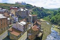 Staithes town and beck, Yorkshire Moors, England Royalty Free Stock Photo
