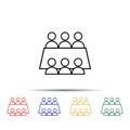 stake holders multi color style icon. Simple thin line, outline vector of web icons for ui and ux, website or mobile application