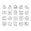 Stakeholder Business Collection Icons Set Vector .