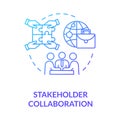 Stakeholder collaboration blue gradient concept icon Royalty Free Stock Photo