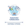 Stakeholder collaboration concept icon