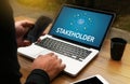 STAKEHOLDER , stakeholder engagement concept , stakeholders, st Royalty Free Stock Photo