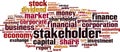 Stakeholder word cloud Royalty Free Stock Photo