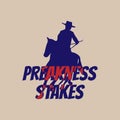 preakness stakes typography graphic design Royalty Free Stock Photo