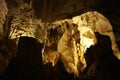 Stalactite cave spelunking Royalty Free Stock Photo